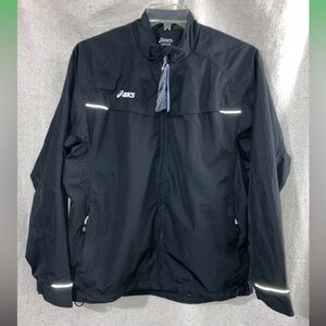 Asics Los Angeles Marathon Windbreaker Black Jacket Men’s Size M New UPF 30+